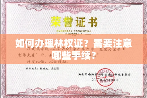 长春如何办理林权证?需要注意哪些手续?