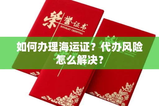 长春如何办理海运证?代办风险怎么解决?