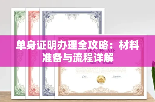 长春单身证明办理全攻略:材料准备与流程详解